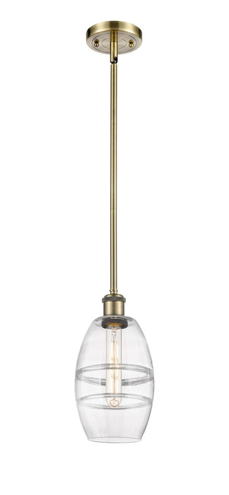 Innovations 516-1S-AB-G557-6CL One Light Mini Pendant, Antique Brass