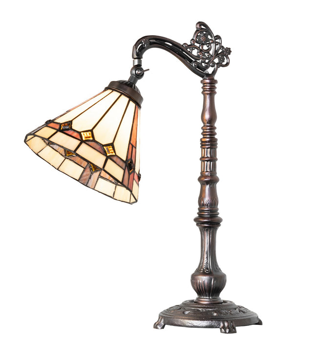 Meyda Tiffany 244793 One Light Table Lamp, Mahogany Bronze