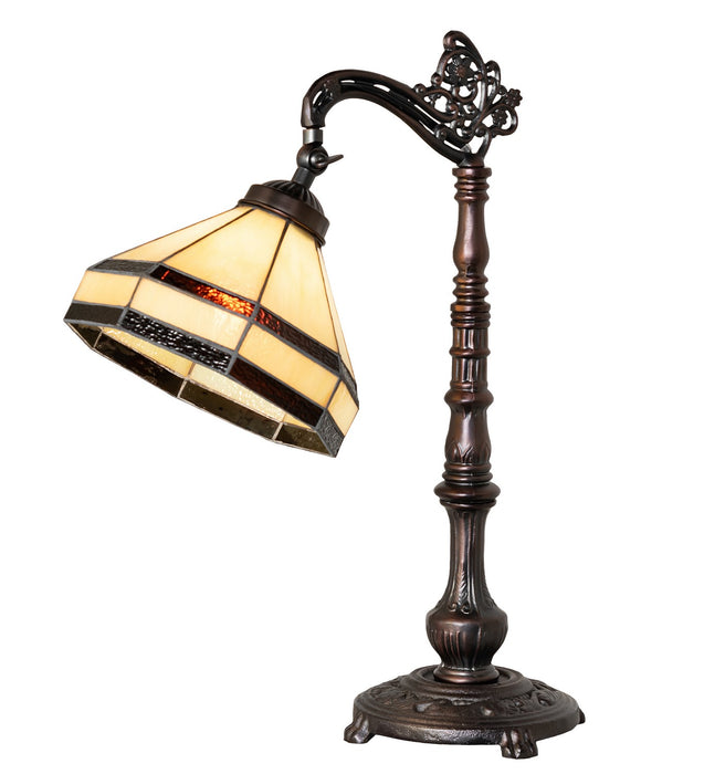 Meyda Tiffany 244795 One Light Table Lamp, Mahogany Bronze