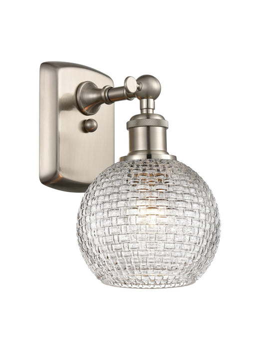 Innovations 516-1W-SN-G122C-6CL One Light Wall Sconce, Brushed Satin Nickel