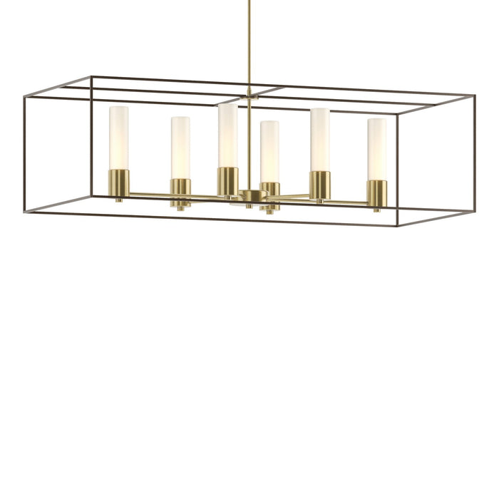 Hubbardton Forge 138940-SKT-MULT-86-05-GG0392 Six Light Pendant, Modern Brass
