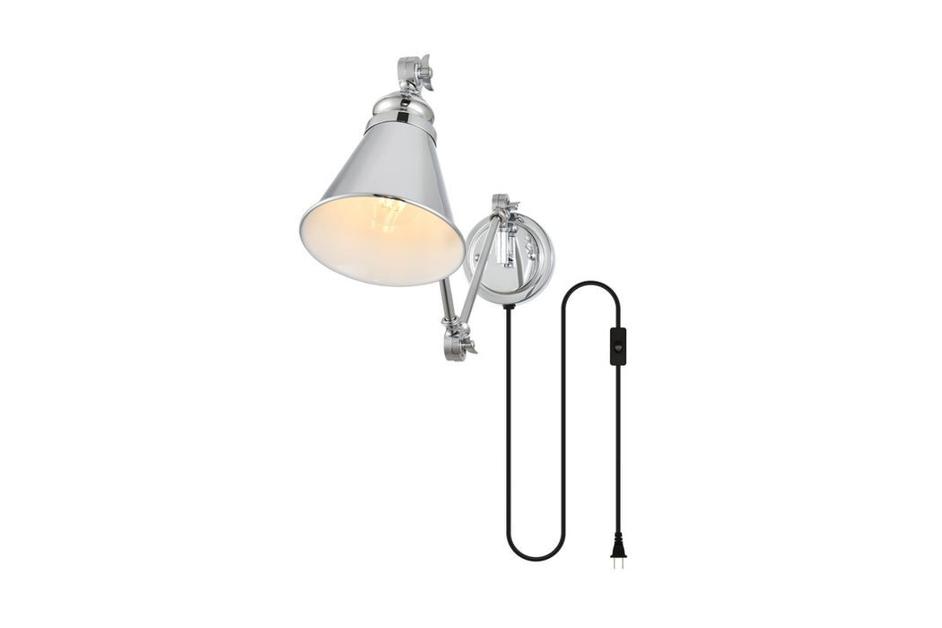 Elegant Lighting LD7328W6CH One Light Wall Sconce, Chrome