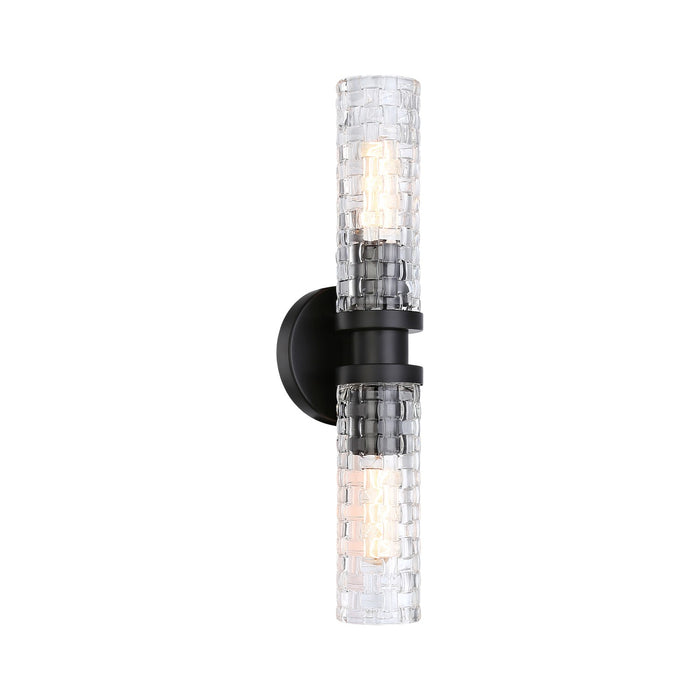 Matteo Lighting W32112BK Two Light Wall Sconce, Black