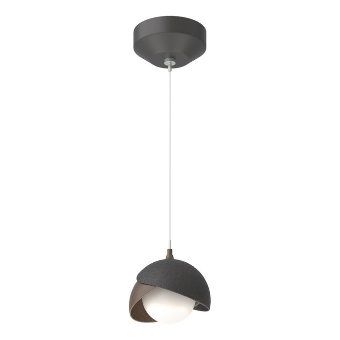 Hubbardton Forge 161183-SKT-STND-10-05-GG0711 One Light Mini Pendant, Black