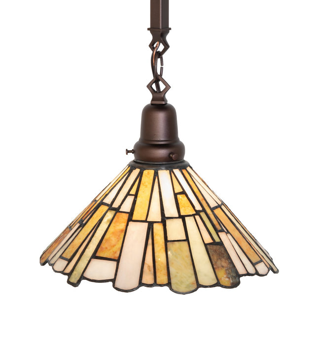Meyda Tiffany 267931 One Light Pendant, Mahogany Bronze