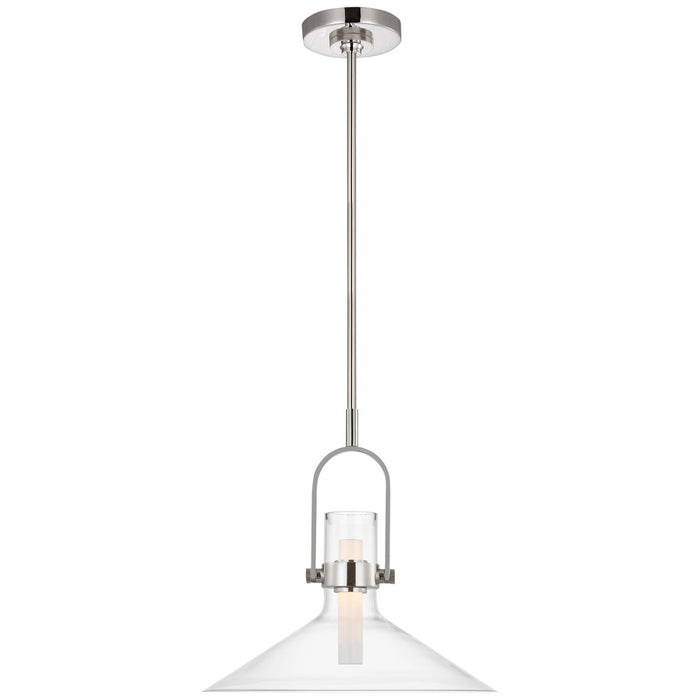 Visual Comfort Signature IKF 5450PN-CG LED Pendant, Polished Nickel