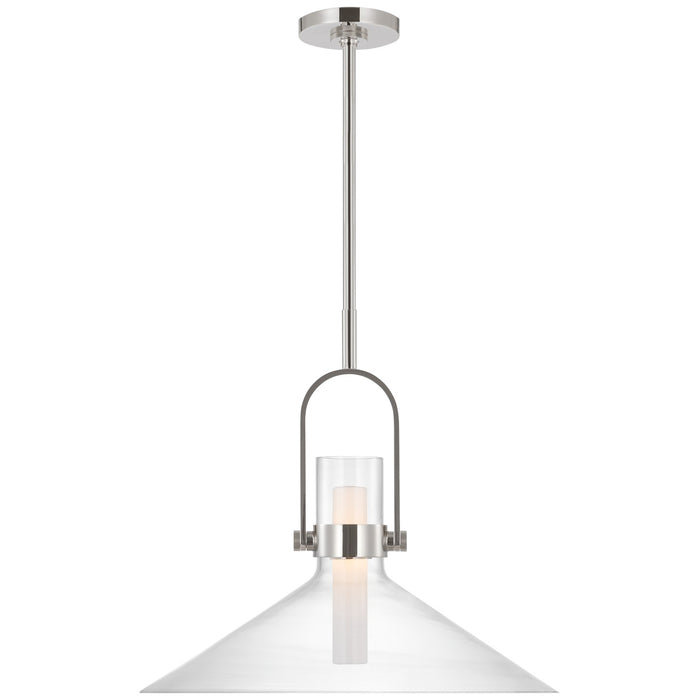 Visual Comfort Signature IKF 5452PN-CG LED Pendant, Polished Nickel
