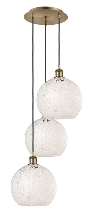 Innovations 113B-3P-AB-G1216-10WM LED Pendant, Antique Brass