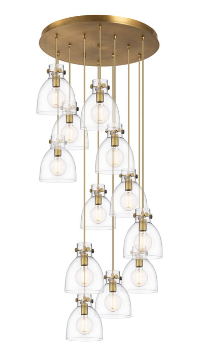 Innovations 126-410-1PS-BB-G412-8CL 12 Light Pendant, Brushed Brass