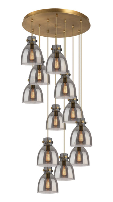 Innovations 126-410-1PS-BB-G412-8SM 12 Light Pendant, Brushed Brass