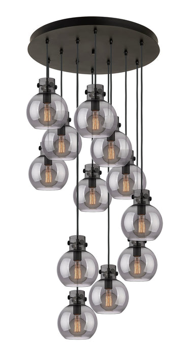 Innovations 126-410-1PS-BK-G410-8SM 12 Light Pendant, Matte Black