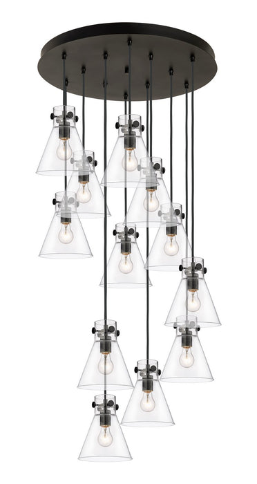 Innovations 126-410-1PS-BK-G411-8CL 12 Light Pendant, Matte Black