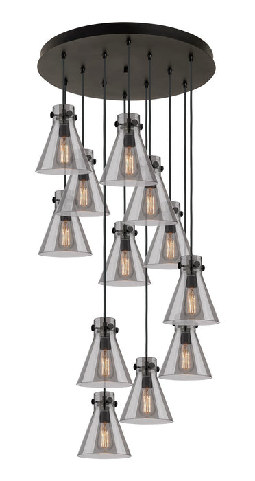 Innovations 126-410-1PS-BK-G411-8SM 12 Light Pendant, Matte Black