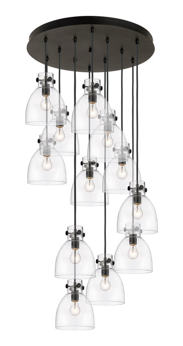 Innovations 126-410-1PS-BK-G412-8CL 12 Light Pendant, Matte Black