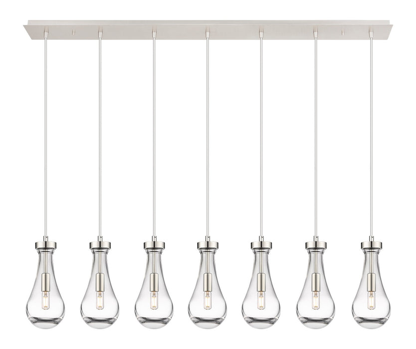 Innovations 127-451-1P-PN-G451-5CL LED Linear Pendant, Polished Nickel