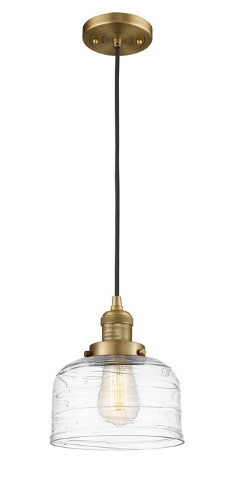 Innovations 201C-BB-G713 One Light Mini Pendant, Brushed Brass