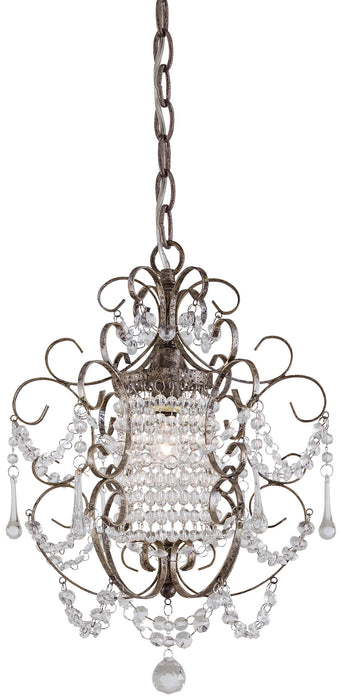 Minka-Lavery 3121-333 One Light Mini Chandelier, Westport Silver