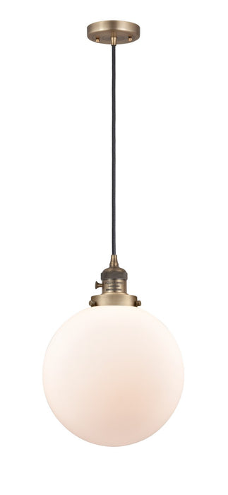 Innovations 201CSW-BB-G201-10 One Light Mini Pendant, Brushed Brass