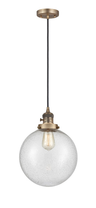 Innovations 201CSW-BB-G204-10 One Light Mini Pendant, Brushed Brass