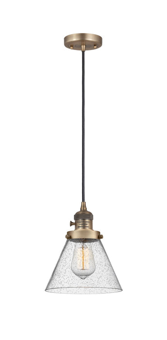 Innovations 201CSW-BB-G44 One Light Mini Pendant, Brushed Brass