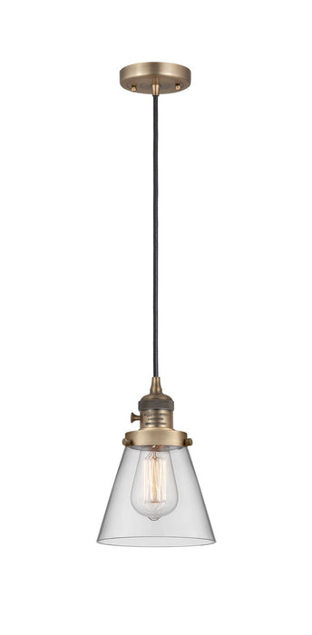 Innovations 201CSW-BB-G62 One Light Mini Pendant, Brushed Brass