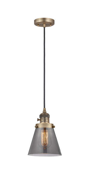 Innovations 201CSW-BB-G63 One Light Mini Pendant, Brushed Brass