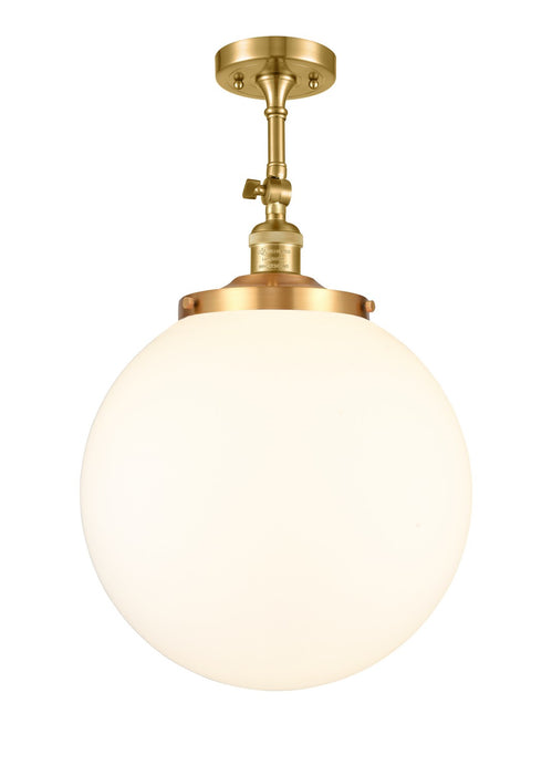 Innovations 201F-SG-G201-14 One Light Semi-Flush Mount, Satin Gold