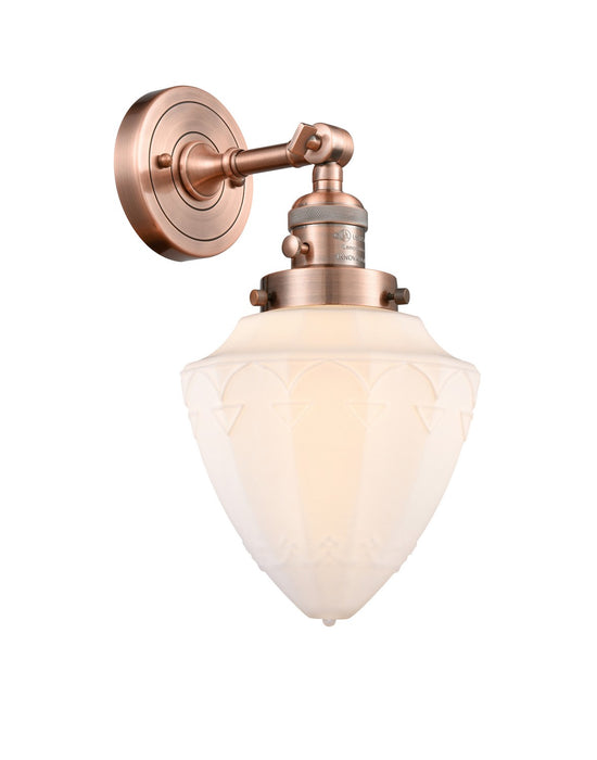 Innovations 203SW-AC-G661-7 One Light Wall Sconce, Antique Copper