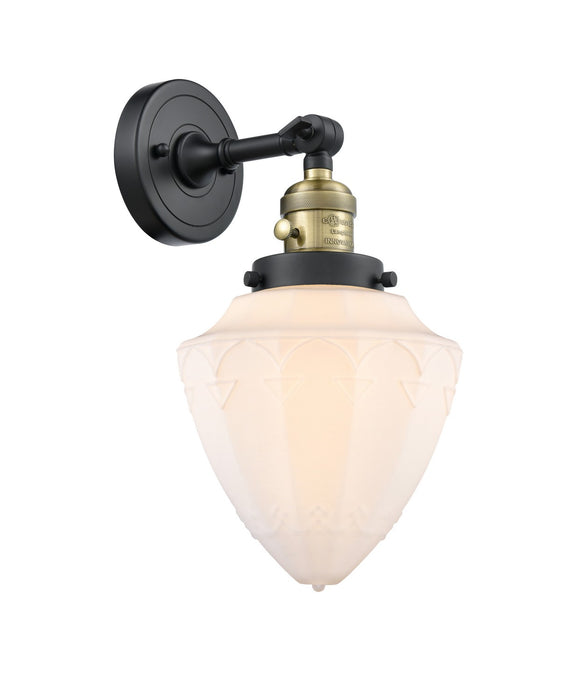 Innovations 203SW-BAB-G661-7 One Light Wall Sconce, Black Antique Brass