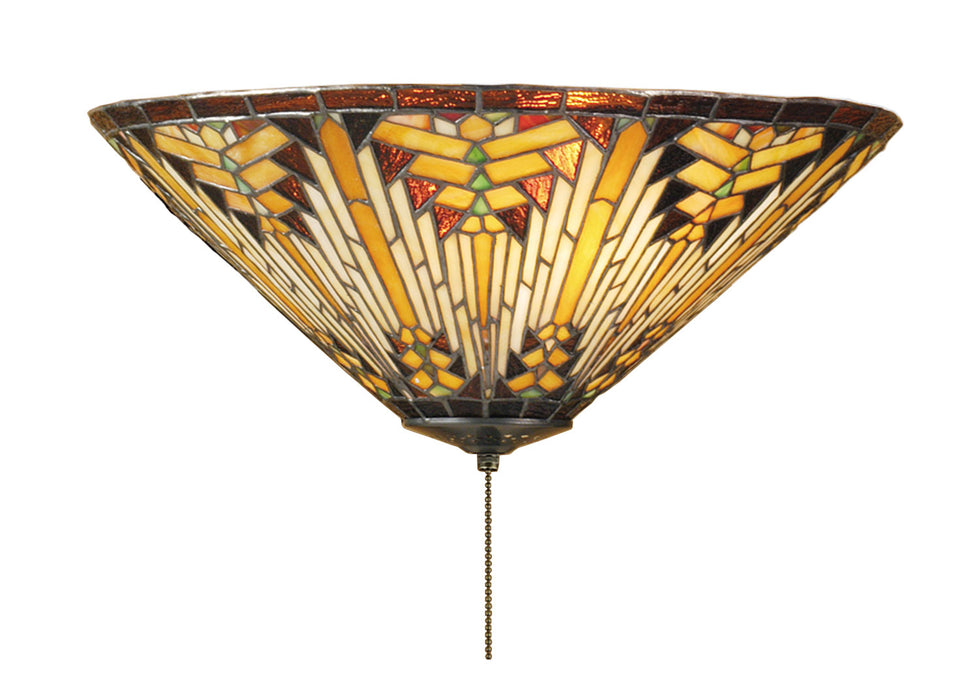 Meyda Tiffany 66678 Three Light Flushmount, Craftsman Brown