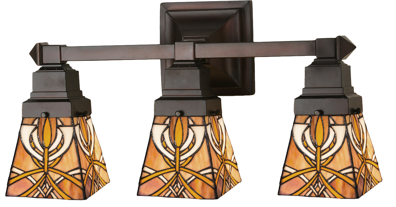 Meyda Tiffany 31234 Three Light Wall Sconce, Antique Copper