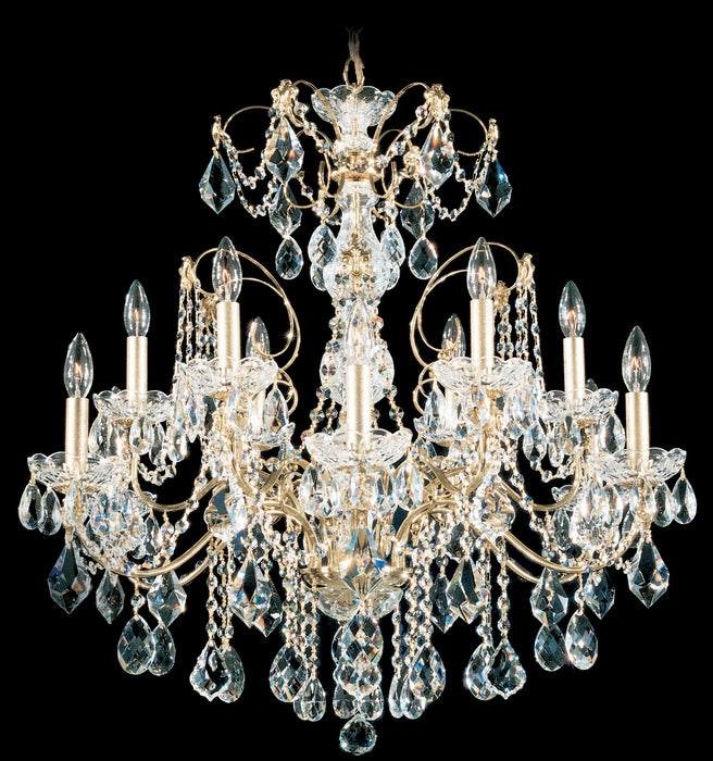 Schonbek 1712-22 12 Light Chandelier, Heirloom Gold
