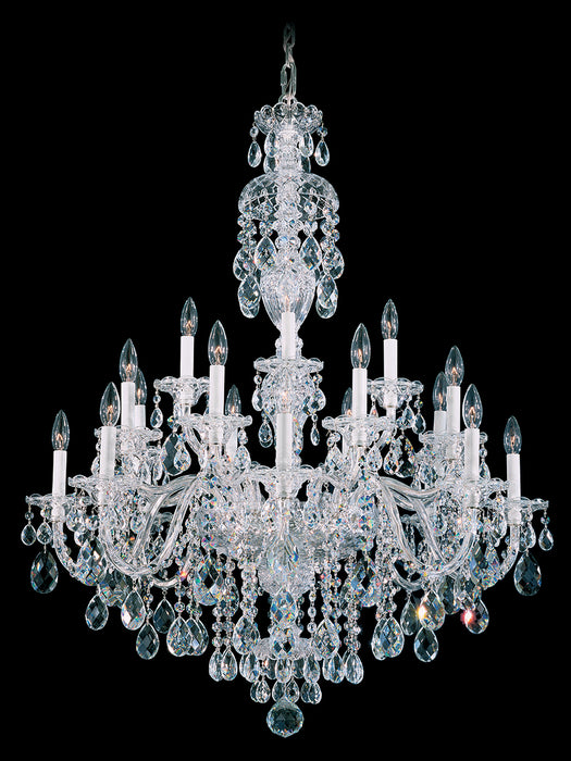 Schonbek 2998-40R 20 Light Chandelier, Polished Silver
