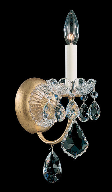 Schonbek 3650-48R One Light Wall Sconce, Antique Silver