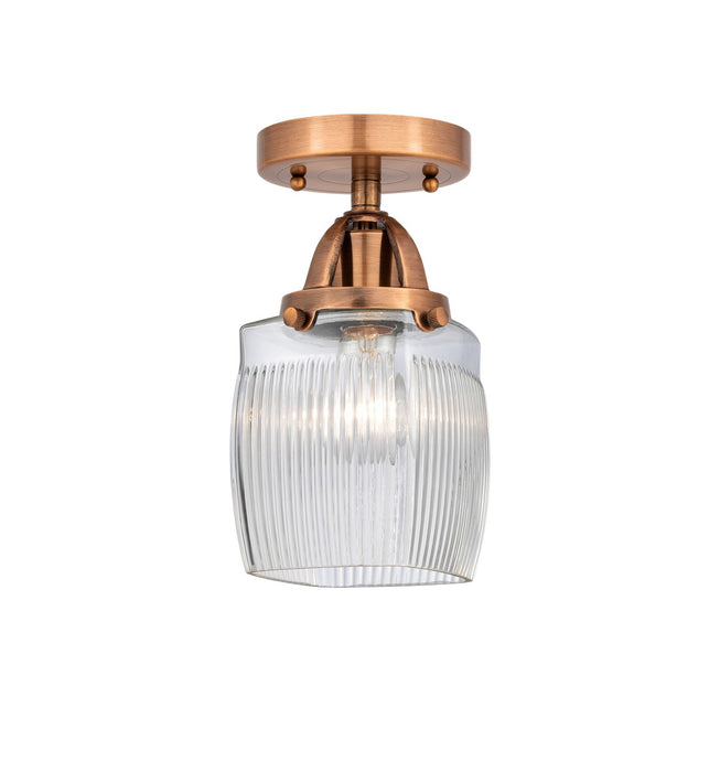 Innovations 288-1C-AC-G302-LED LED Semi-Flush Mount, Antique Copper