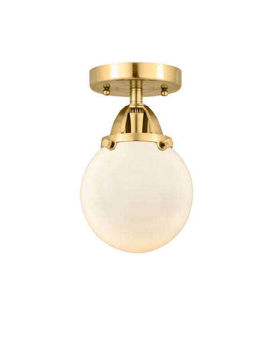 Innovations 288-1C-SG-G201-6 One Light Semi-Flush Mount, Satin Gold