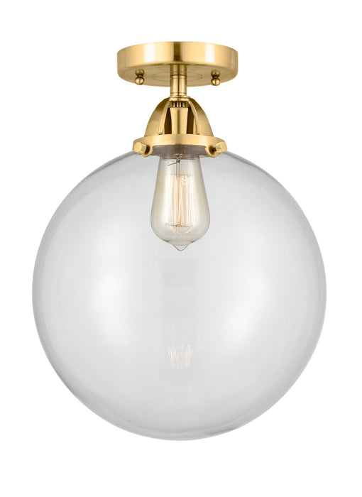 Innovations 288-1C-SG-G202-12 One Light Semi-Flush Mount, Satin Gold
