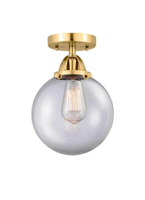 Innovations 288-1C-SG-G202-8 One Light Semi-Flush Mount, Satin Gold