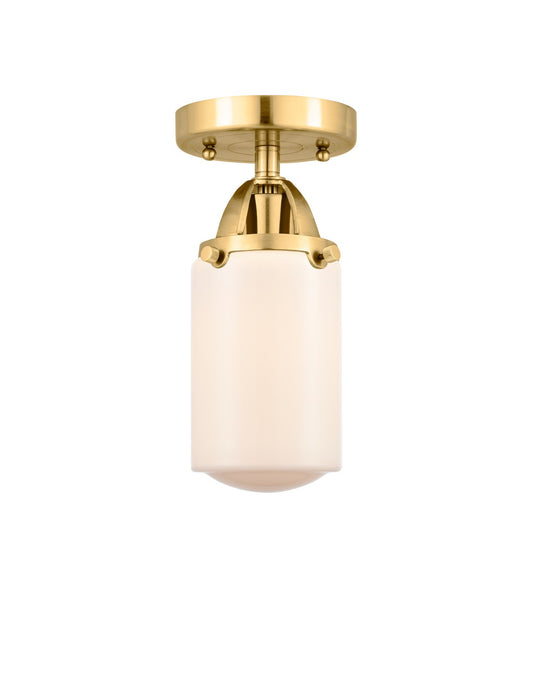Innovations 288-1C-SG-G311-LED LED Semi-Flush Mount, Satin Gold