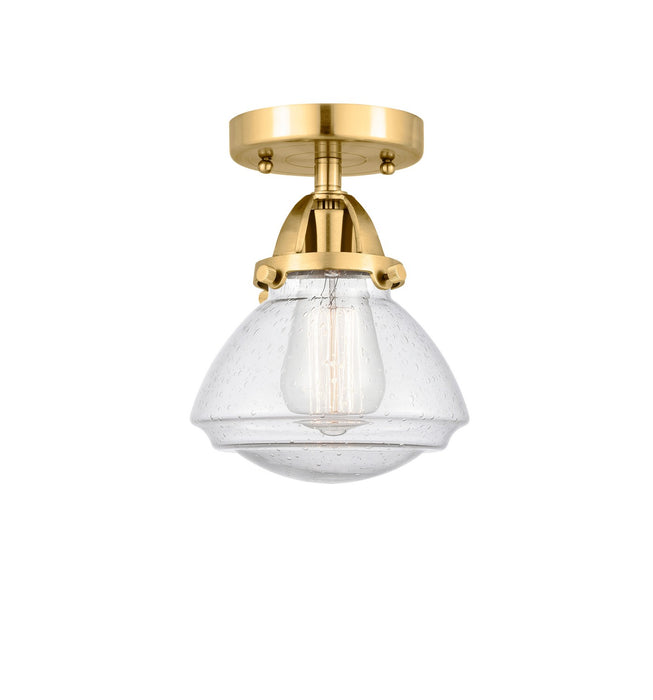 Innovations 288-1C-SG-G324-LED LED Semi-Flush Mount, Satin Gold