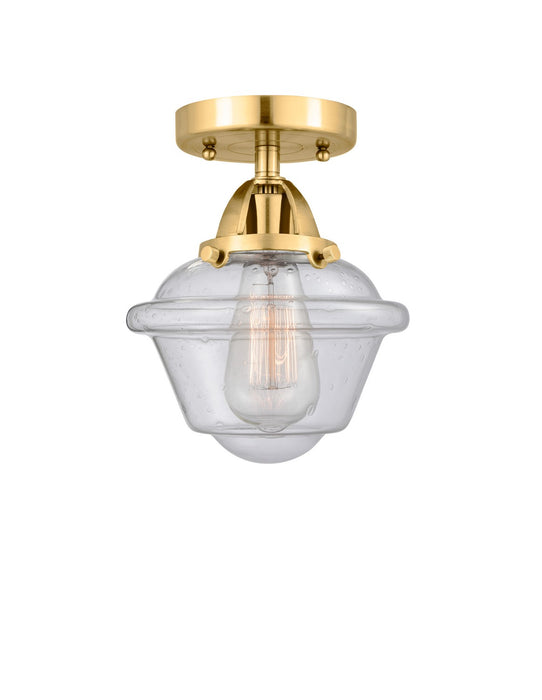 Innovations 288-1C-SG-G534-LED LED Semi-Flush Mount, Satin Gold