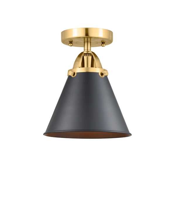 Innovations 288-1C-SG-M13-BK-LED LED Semi-Flush Mount, Satin Gold
