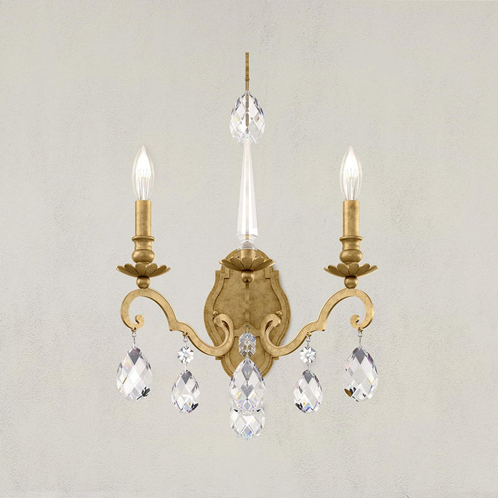 Schonbek RN3861N-23H Two Light Wall Sconce, Etruscan Gold