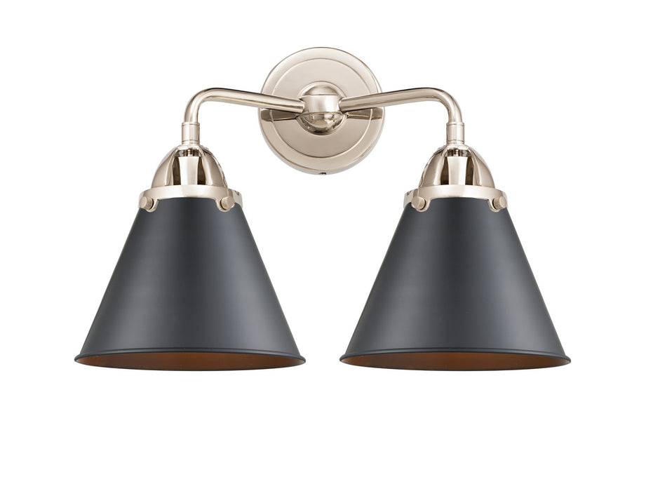 Innovations 288-2W-PN-M13-BK Two Light Bath Vanity, Polished Nickel