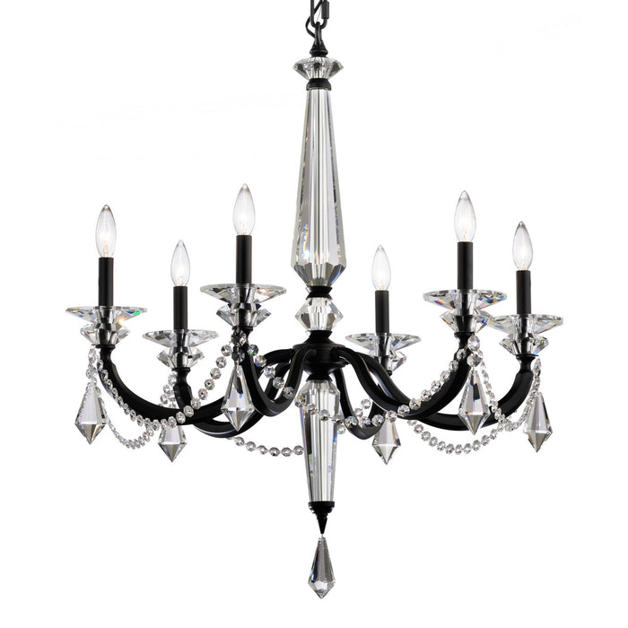Schonbek S6706N-76R Six Light Chandelier, Heirloom Bronze