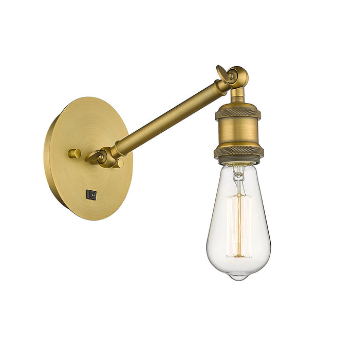 Innovations 317-1W-BB One Light Wall Sconce, Brushed Brass