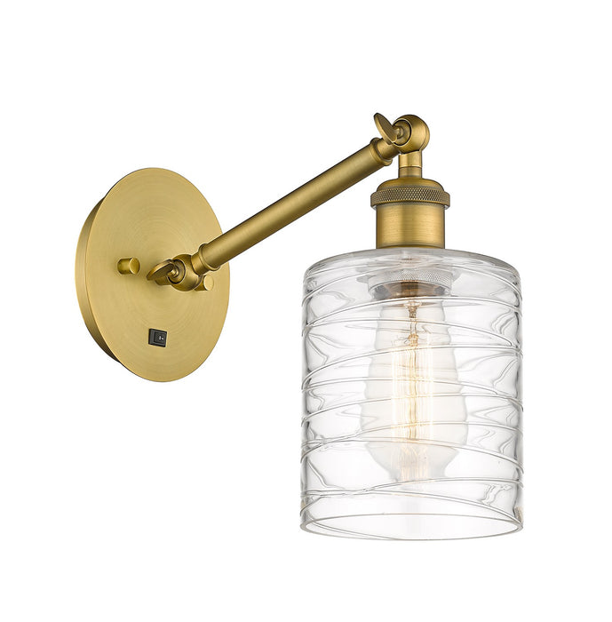 Innovations 317-1W-BB-G1113 One Light Wall Sconce, Brushed Brass
