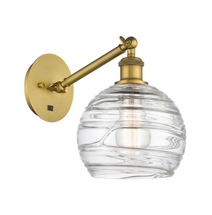 Innovations 317-1W-BB-G1213-8 One Light Wall Sconce, Brushed Brass