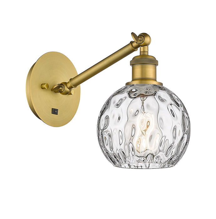 Innovations 317-1W-BB-G1215-6 One Light Wall Sconce, Brushed Brass