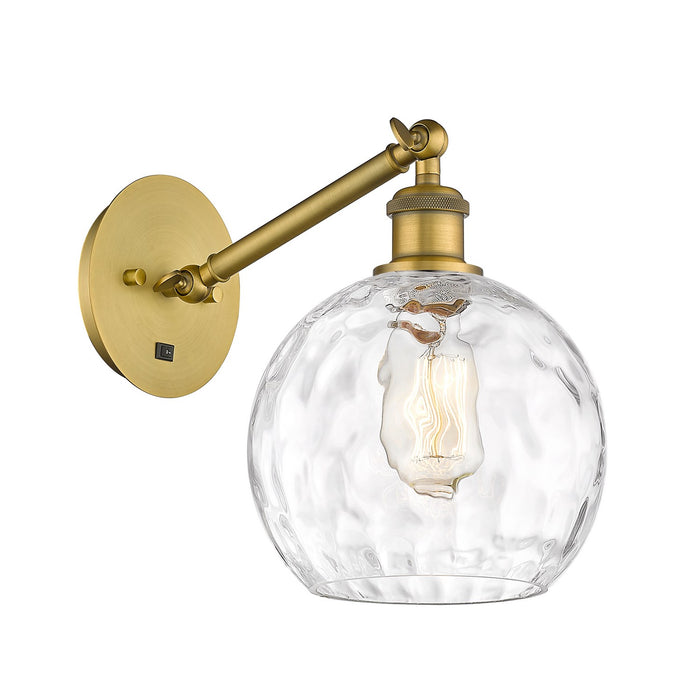 Innovations 317-1W-BB-G1215-8 One Light Wall Sconce, Brushed Brass